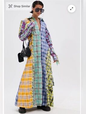 AKIRA Star Of The Show Plaid Maxi Dress SIZE: S/M